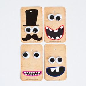 4 Funny Gift Tags with Goggly Eyes