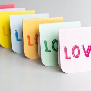 7pcs of Blank Mini Cards (Love Love..