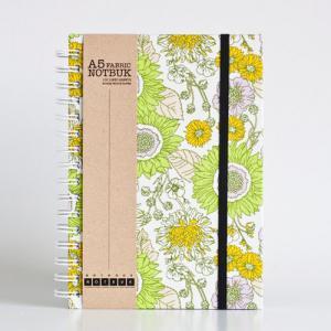 A5 Natural Floral Fabric Wrapped Notebook With..