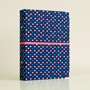Blue Hearts Binder Folders with 2 r..