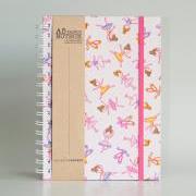 A5 Ballerina Girls Fabric Wrapped Notebook with Elastic Band (choose from line / empty sheets)