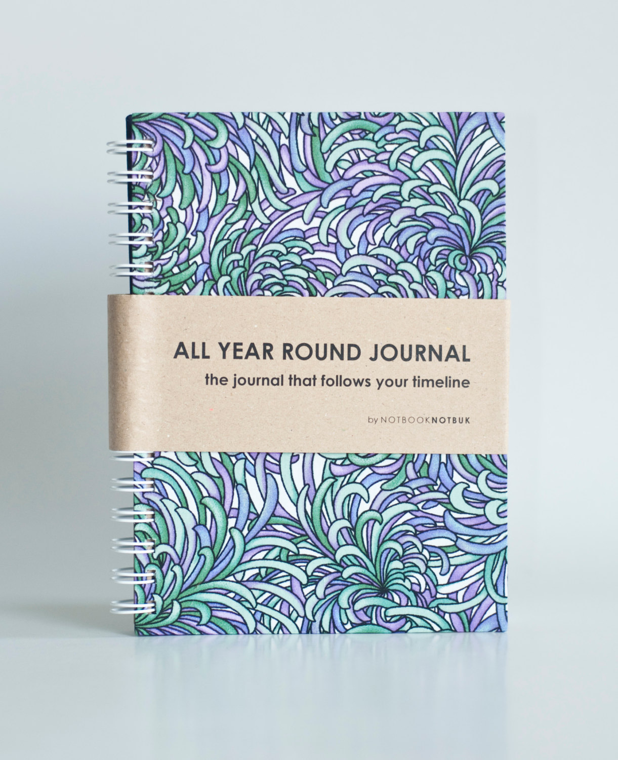 All Year Round Timeless Journal (self Filled Dates, Months & Years, Fabric Wrapped) - Purple Lavender
