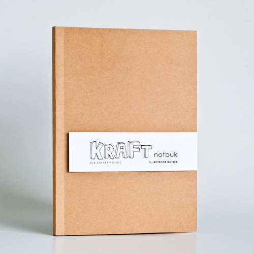 A5 Size - Blank Kraft Paper Notebook