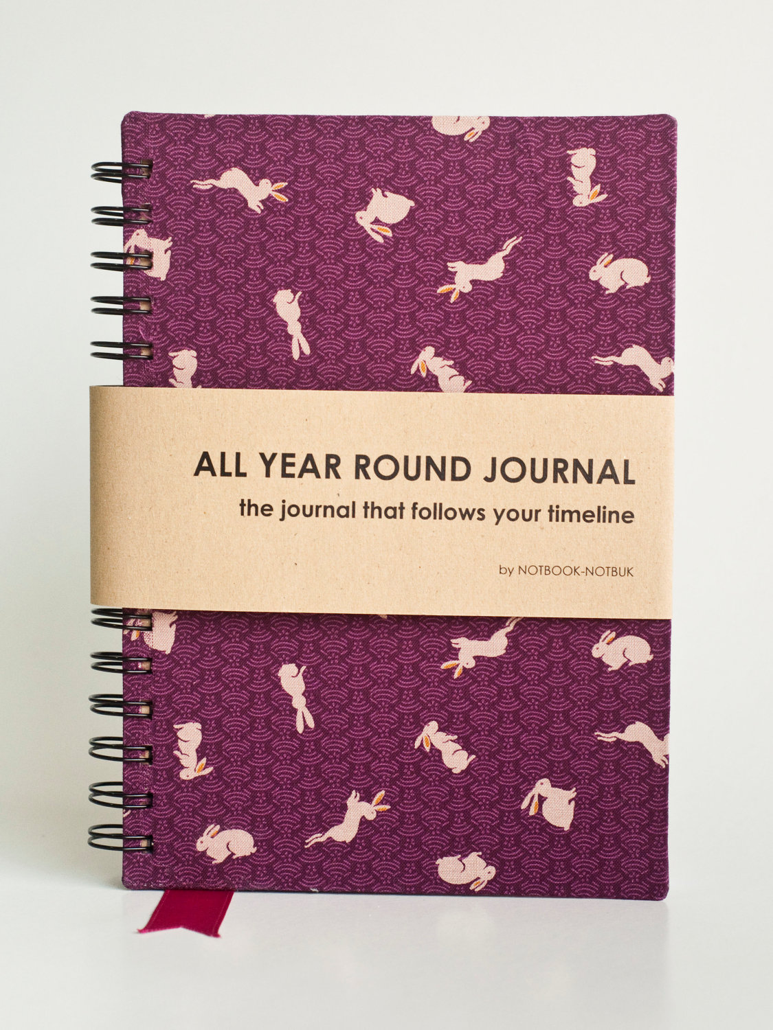 All Year Round Timeless Journal (self Filled Dates, Months & Years) - Bunnies In Purple Land