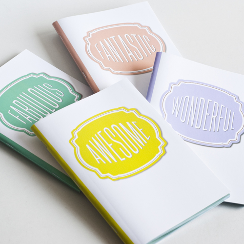 SET OF 4 - Compliment Series ( Awesome, Fabulous, Wonderful, Fantastic Notebook / Journal)