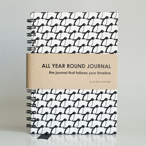 All Year Round Journal (unfilled Dates / Months / Years) - Penguins