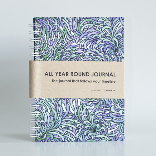 All Year Round Journal (unfilled Dates / Months / Years) - Lavender Flowers