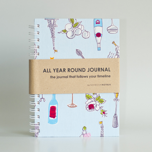 All Year Round Journal (unfilled Dates / Months / Years) - Paris Party